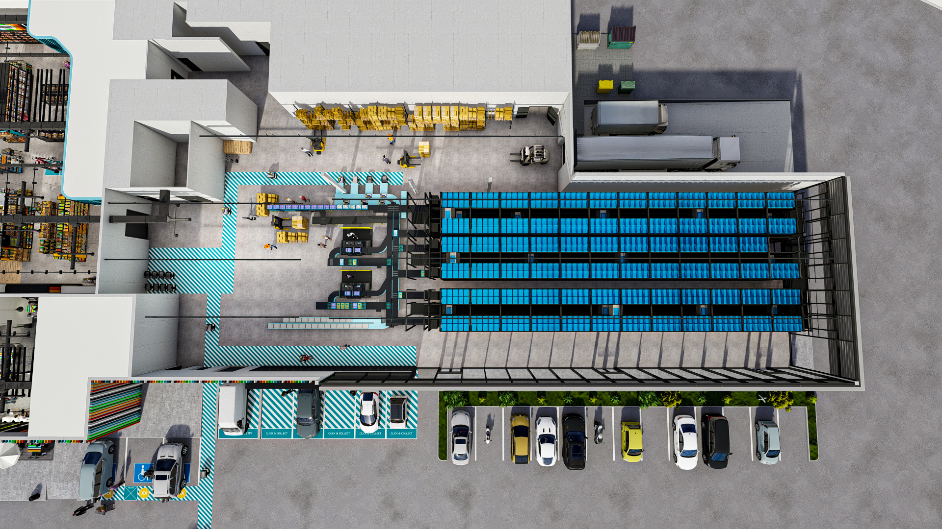 Ein Micro Fulfillment Center automatisiert mit dem OSR Shuttle Evo.