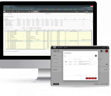 KiSoft CMMS interface showing maintenance data