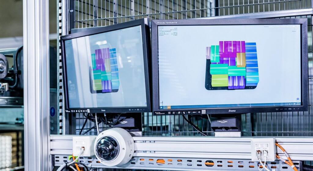 View of the KiSoft Pack Master user interface, software for calculating packing patterns in logistics