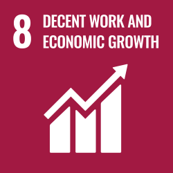 Icône ODD : Accès à des emplois décents et croissance économique