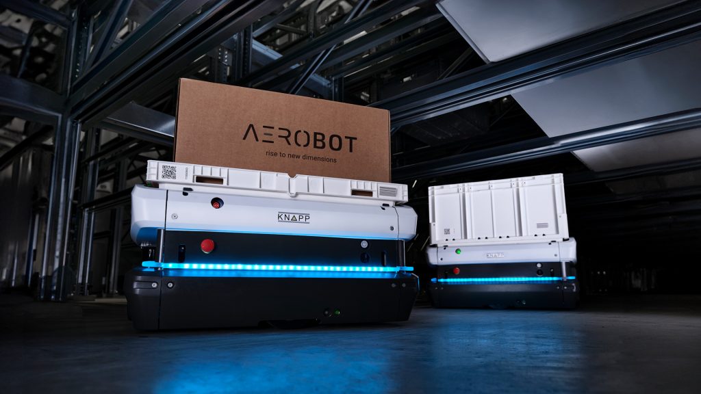 Lagerroboter_AeroBot_Hero_picture Mit den AeroBot Lagerrobotern der KNAPP zu maximaler Effizienz und höchster Flexibilität. Eine Lösung die mit Ihnen mitwachst