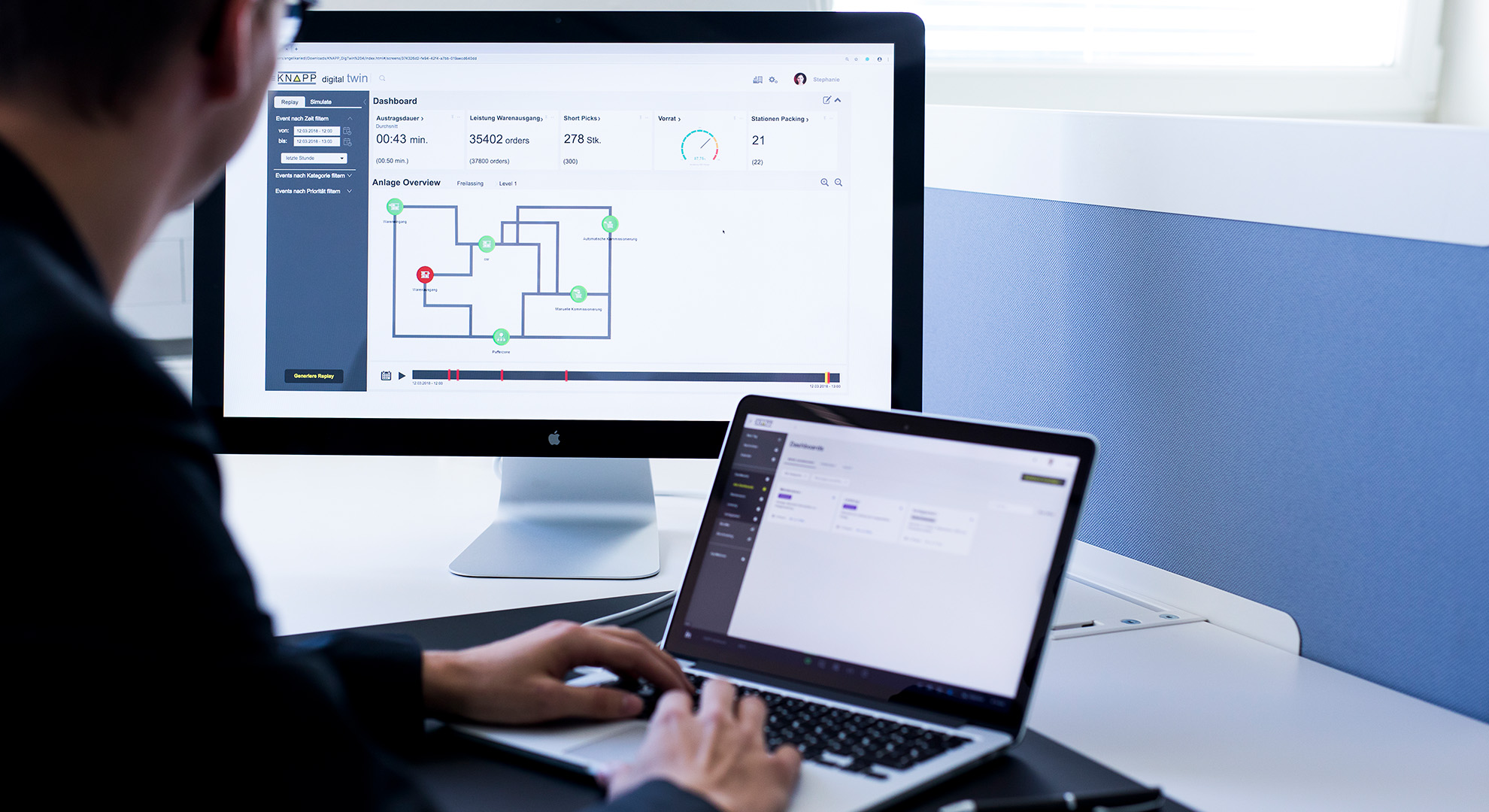 Technologies such as the digital twin promote sustainability in logistics Using a digital twin promotes sustainability in logistics.