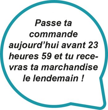 Bulle d'information avec la promesse de Wehkamp faites aux clients