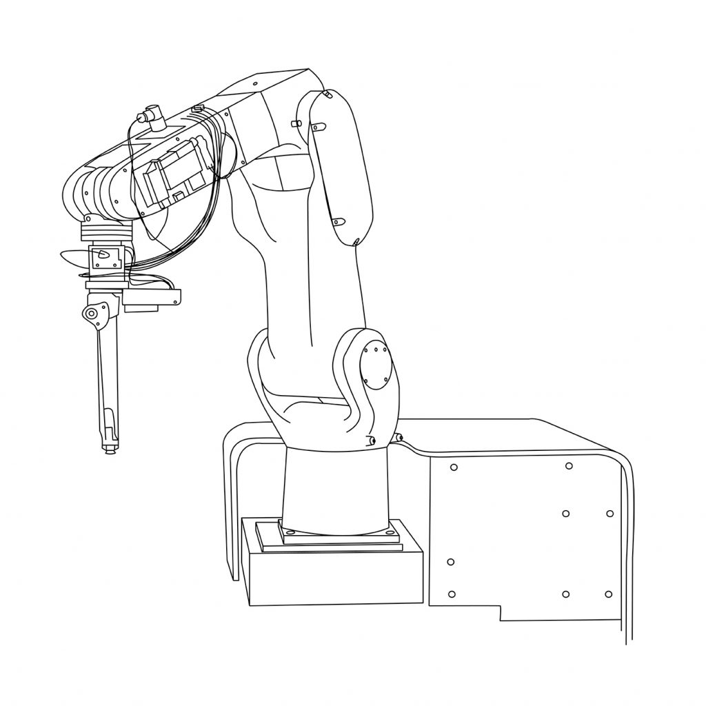 Zeichnung eines Kommissionierroboters